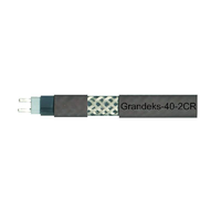 Саморегулирующийся экранируемый греющий кабель Grandeks-40-2CR, 220 В,40 Вт/м,цвет коричневый с УФ защитой